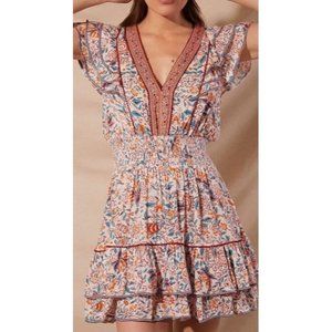 NWT Poupette St Barth Camila Floral Mini Dress-sz Medium